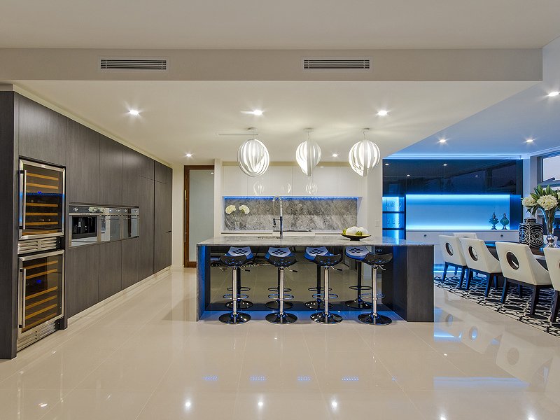 Modern kitchen interior plastering and wall finishes - professional plastering services Australia